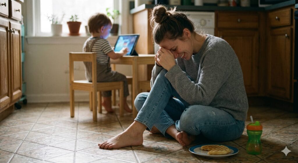 A toddler playing at home while building daycare immunity first year resilience