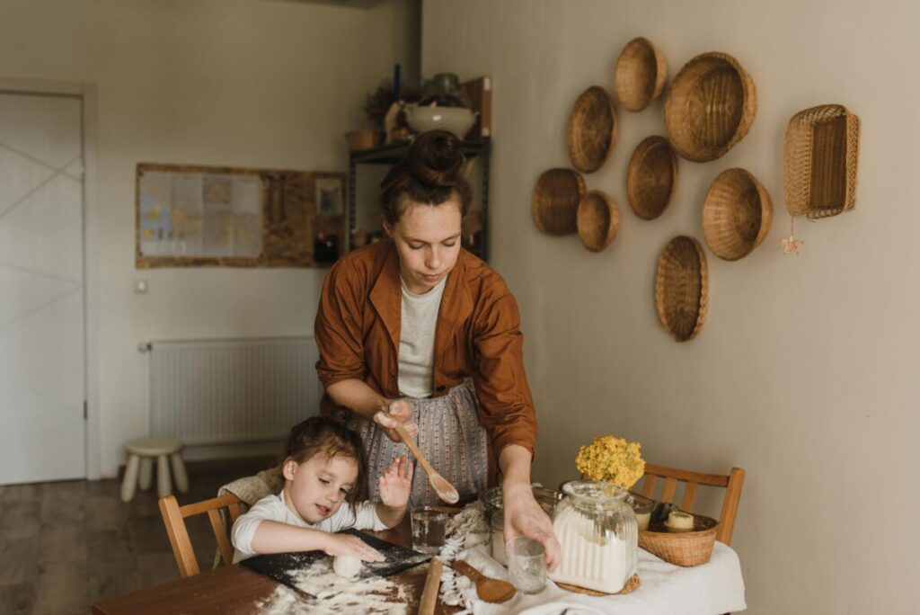 A tired mother worried about signs baby is full and midnight hunger anxiety