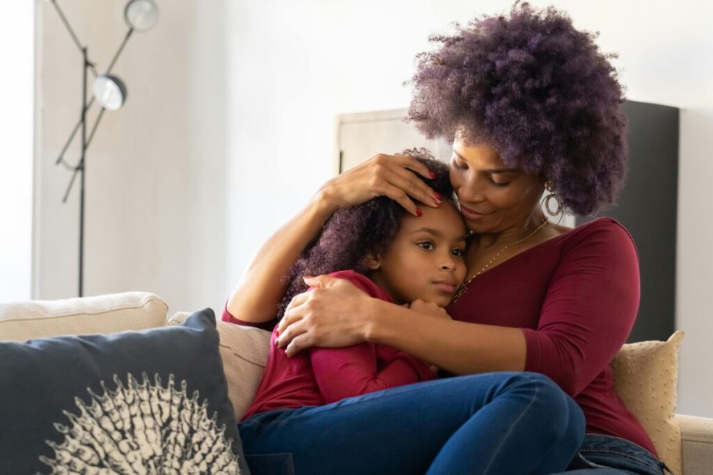 Parent validating emotions as part of gentle discipline for toddlers