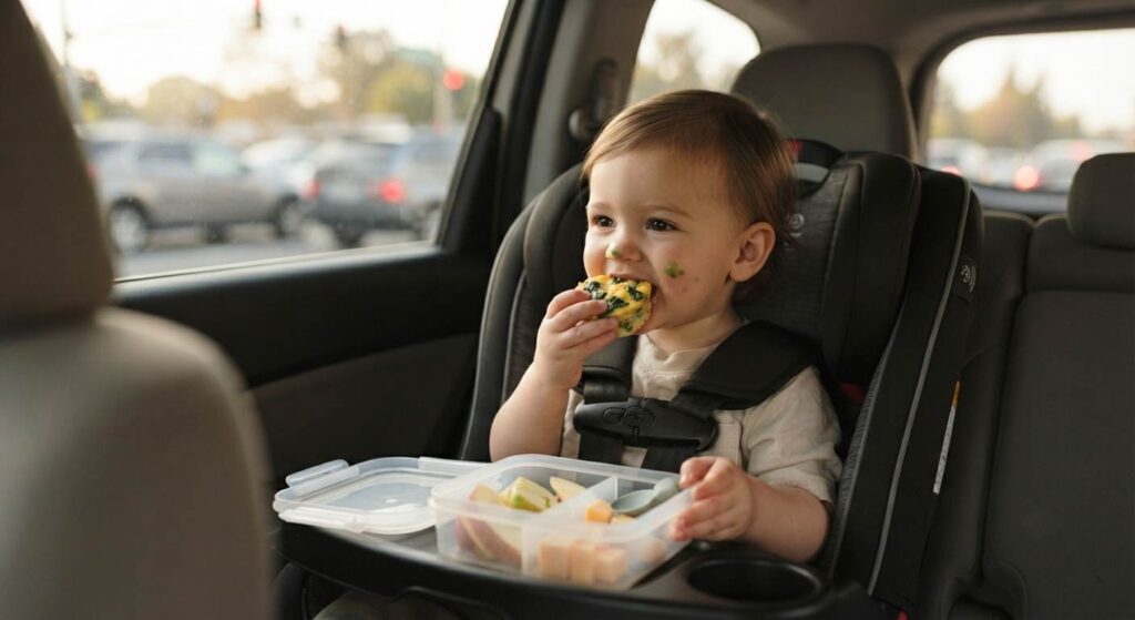 7 quick nutrient dense meals for 1 year old prepared as grab-and-go options for busy parents.